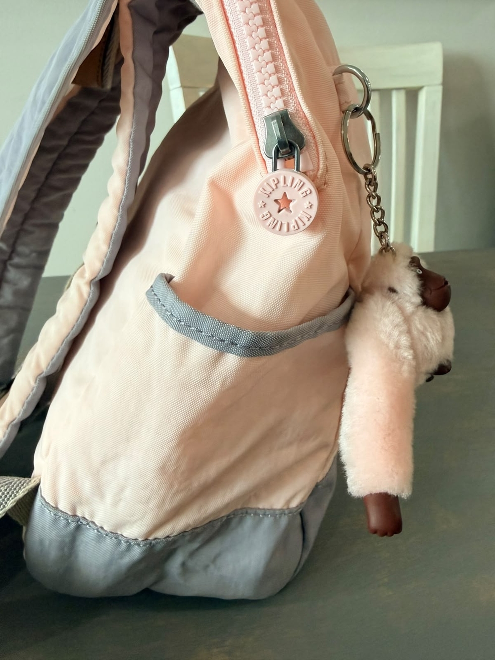 Kipling Pastel Pink & Light Blue Backpack - Picture 11 of 11